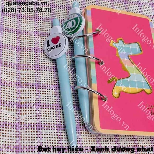 In hình lên bút bi huy hiệu but bi huy hieu