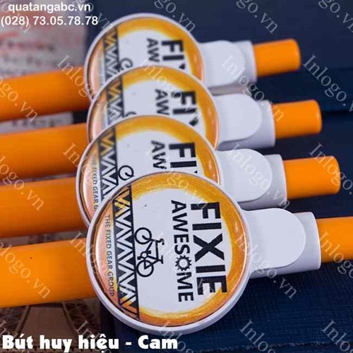 In hình lên bút bi huy hiệu but bi huy hieu