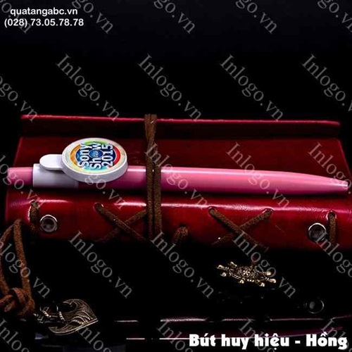 In hình lên bút bi huy hiệu but bi huy hieu