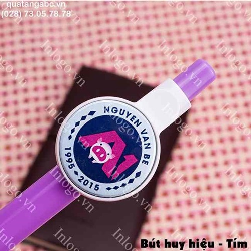 In hình lên bút bi huy hiệu but bi huy hieu