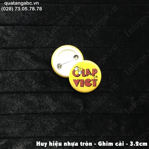 Huy hiệu nhựa 2.5cm huy hieu nhua 2.5cm