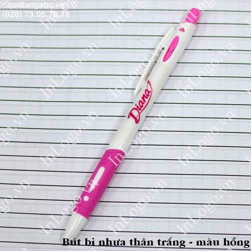 bút bi nhựa thân trắng