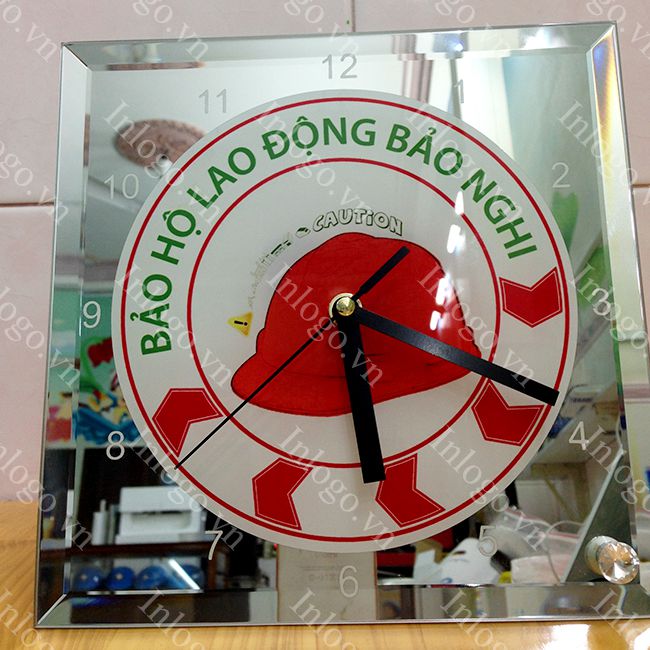 INLOGO In hình lên đồng hồ cho công ty bảo hộ lao động Bảo Nghi.