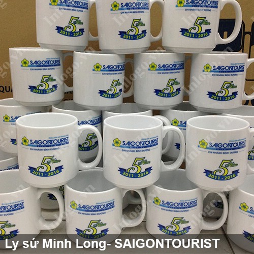 In hình lên ly sứ cho Saigontourist